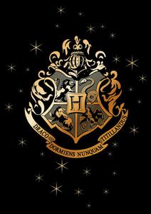 Poster de artă Hogwarts Golden Emblem