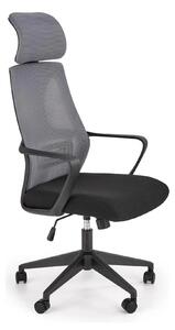 Scaun de birou VALDEZ, gri/negru, stofa/plasa, 64x60x116/121 cm
