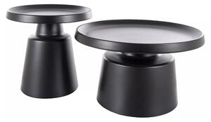 Set 2 masute cafea RODOS, negru mat, metal