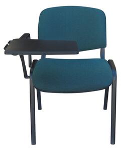 Scaun vizitator GOA BLACK cu masuta, Negru-verde stofa cagliari