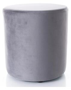 Taburet DOTI B, stofa catifelata gri inchis - Bluvel 14, 38x38x42 cm