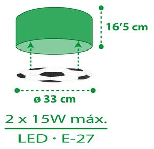 Plafonieră pentru copii FOOTBALL 2xE27/15W/230V Dalber 41736