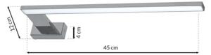 Aplică de perete LED pentru baie SHINE, 11W, 230V, 45 cm, IP44, crom lucios