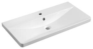 Aqualine Lavoar de mobilier Aqualine, SEN, marmură turnată, 81x40cm, alb, SN810