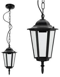 Lustră de exterior pe lanț 1xE27/60W/230V neagră