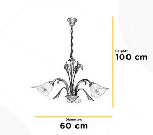 Lustră pe lanț LUCREZIA 3xE14/6W/230V crem ONLI