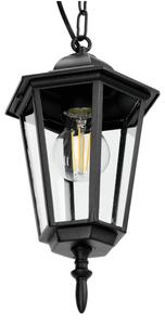 Lustră de exterior pe lanț 1xE27/60W/230V neagră