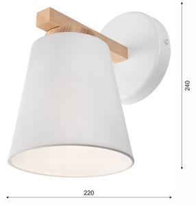 Aplica de perete ELLIE 1xE27/60W/230V albă