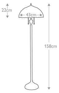 Elstead QZ-LARISSA-FL - Lampă de podea Tiffany LARISSA, 2 x E27, 100 W, 230 V