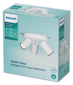 Spot pentru baie Philips IDRIS 3xGU10/5W/230V IP44 alb