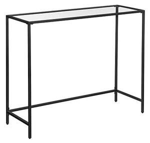 Consola, Vasagle, blat din sticla securizata, LGT026B01, Negru, 35 x 100 x 80 cm