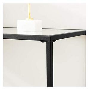 Consola, Vasagle, blat din sticla securizata, LGT026B01, Negru, 35 x 100 x 80 cm