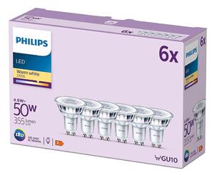 SET 6x bec LED Philips GU10/4,6W/230V 2700K