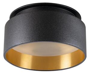 Corp de iluminat încastrat GOVIK GU10/10W negru/auriu Kanlux 29232