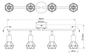 Globo 54802S-4 - Lampă spot XARA 4xE14/40W/230V