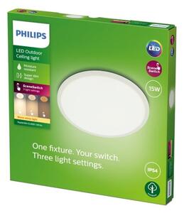 Plafonieră LED dimabilă pentru baie SUPERSLIM LED/15W/230V IP54 albă Philips