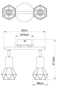 Globo 54802S-2 - Lampă spot XARA 2xE14/40W/230V