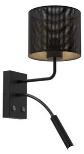 Lampă de perete LOFT SHADE 1xE27/60W+1xG9/8W/230V neagră/aurie
