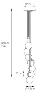Lustră pe cablu FIX MULTIPLE 7xE27/60W/230V Lucide 08408/07/30