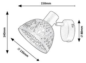 Spot de perete RATTAN 1xE14/15W/230V ratan Rabalux 3133