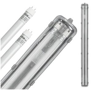 Brilagi - LED Tech. corp de iluminat fluorescent OPTIMA T8, 2x soclu G13, 18 W, 230 V, IP65 - palet 110 buc