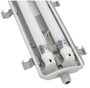 Brilagi - LED Tech. corp de iluminat fluorescent OPTIMA T8, 2x soclu G13, 18 W, 230 V, IP65 - palet 110 buc
