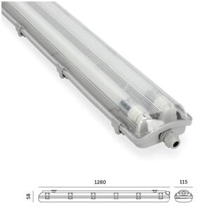 Brilagi - LED Tech. corp de iluminat fluorescent OPTIMA T8, 2x soclu G13, 18 W, 230 V, IP65 - palet 110 buc