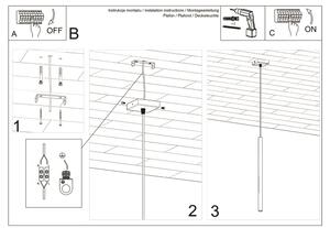 Lustră pe cablu PASTELO 1xG9/12W/230V alb