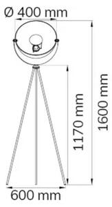 Lampadar MONA 1xE27/40W/230V Wofi 3019.01.10.7000