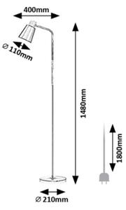 Lampadar AZIM 1xE27/40W/230V Rabalux 74003