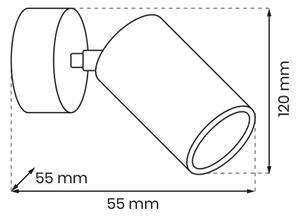 Spot de perete HUDSON 1xGU10/8W/230V alb