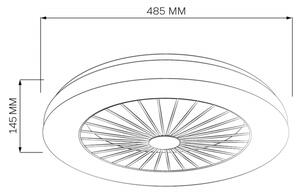 Plafonieră LED dimabilă cu ventilator LED/48W/230V 3000-6500K + telecomandă