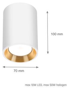 Spot CHLOE 1xGU10/35W/230V alb/auriu rotund