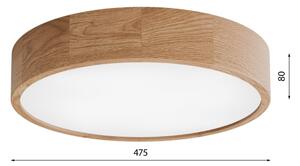Plafonieră pentru baie CLEO 4xE27/24W/230V IP54 d. 47,5 cm stejar
