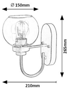 Aplică TIRINA 1xE27/15W/230V IP44 Rabalux 75005