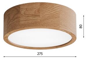Plafonieră pentru baie CLEO 2xE27/24W/230V IP54 d. 27,5 cm stejar