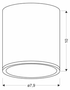 Plafonieră TUBA GU10/15W/230V