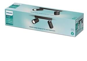 Spot pentru baie Philips IDRIS 2xGU10/5W/230V IP44 negru
