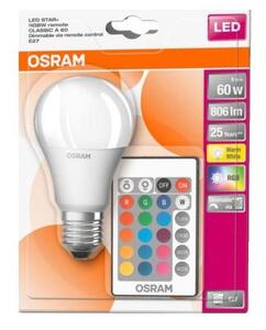 Bec LED RGB dimabil STAR+ A60 E27/9W/230V 2700K - Osram