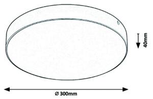 Rabalux Corp de iluminat LED de tavan pentru baie, 24W/230V, 2800/4000/6000K, IP44, negru