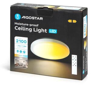 Aigostar - Plafonieră LED pentru baie LED/18W/230V 3000-6000K IP54 + Telecomandă