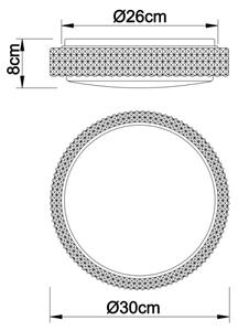 Globo 41749-12 - Plafonier LED OVI 12W 230V