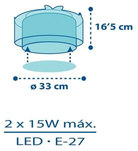 Plafonieră pentru copii JUNGLE 2xE27/15W/230V Dalber 76116