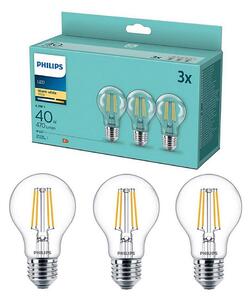 SET 3x bec LED VINTAGE Philips E27/4,3W/230V 2700K