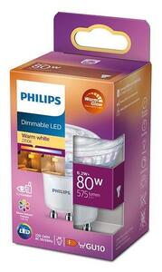 Bec LED dimabil Philips Warm Glow GU10/6,2W/230V 2200-2700K CRI 90