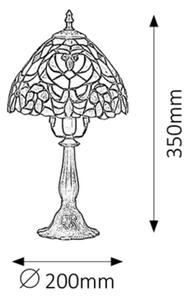 Lampă de masă cu abajur din sticlă vitrată Tiffany MIRELLA 1xE27/40W/230V Rabalux 8089