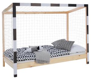 KONDELA Pat Montessori, natural/alb/negru, 90x200, FUTAL