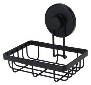 Suport pentru săpun, Bathroom Solutions, prindere cu ventuză, negru mat, max 3.5 kg, 13x11.5x11.5 cm