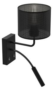 Lampă de perete LOFT SHADE 1xE27/60W+1xG9/8W/230V neagră