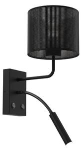 Lampă de perete LOFT SHADE 1xE27/60W+1xG9/8W/230V neagră